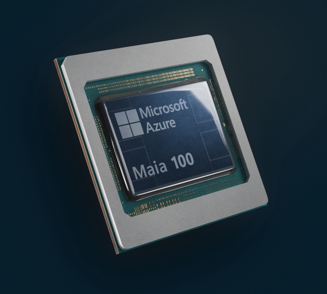 The Microsoft Azure Maia AI Accelerator is the first designed by Microsoft for large language model training and inferencing in the Microsoft Cloud. Image courtesy of Microsoft.